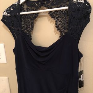 Long dark navy blue dress